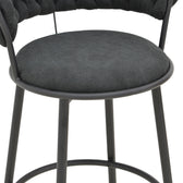 Scaun de Bar Alkia I textil, neagra, 50x56x95 cm, foto produs 7