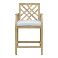 Scaun de bar Amalfi lemn masiv, bej, 59x64x105 cm, perspectiva suplimentara