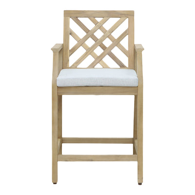 Scaun de bar Amalfi lemn masiv, bej, 59x64x105 cm, perspectiva suplimentara
