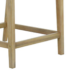 Scaun de bar Amalfi lemn masiv, bej, 59x64x105 cm