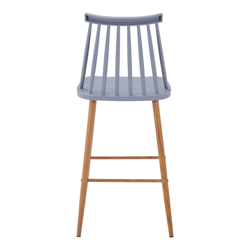 Scaun de bar Aurora I, polipropilena si metal natural, 42x47x99 cm - Gri