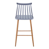 Scaun de bar Aurora I, polipropilena si metal natural, 42x47x99 cm - Gri