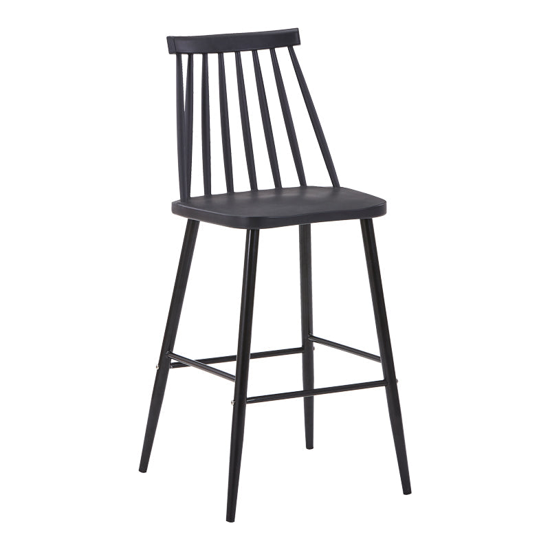 Scaun de bar Aurora I, polipropilena si metal, 42x47x99 cm - Negru