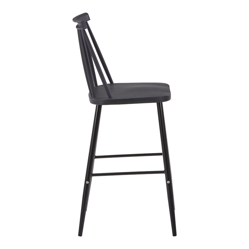 Scaun de bar Aurora I, polipropilena si metal, 42x47x99 cm - Negru