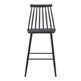 Scaun de bar Aurora I, polipropilena si metal, 42x47x99 cm - Negru