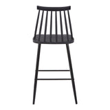 Scaun de bar Aurora I, polipropilena si metal, 42x47x99 cm - Negru
