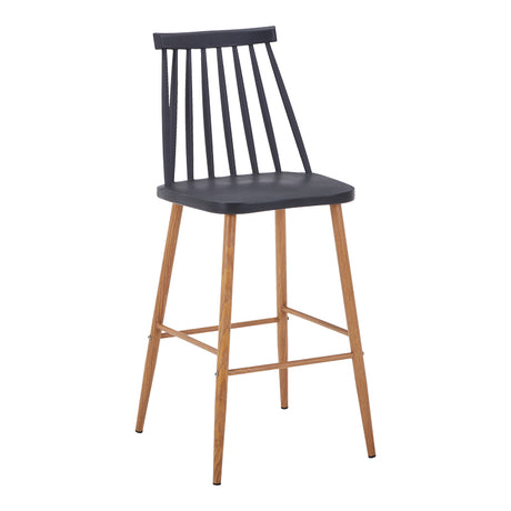 Scaun de bar Aurora I, Negru-Natural, 42x47x99 cm