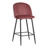Scaun de bar Barow, Mar putred, Negru, 53x46x96 cm
