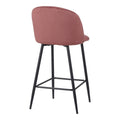 Scaun de bar Barow, Mar putred, Negru, 53x46x96 cm, detaliu produs