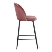 Scaun de bar Barow, Mar putred, Negru, 53x46x96 cm, perspectiva suplimentara