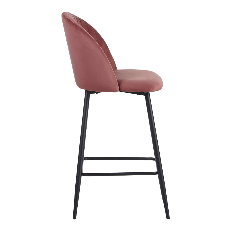 Scaun de bar Barow, Mar putred, Negru, 53x46x96 cm, perspectiva suplimentara