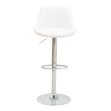 Scaun de bar reglabil pe inaltime Boronez, Negru, 47x49x112 cm - Alb