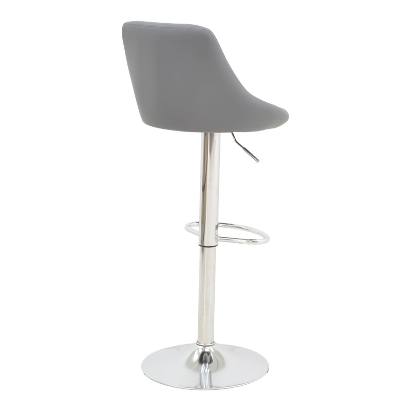 Scaun de bar reglabil pe inaltime Boronez, Negru, 47x49x112 cm - Gri
