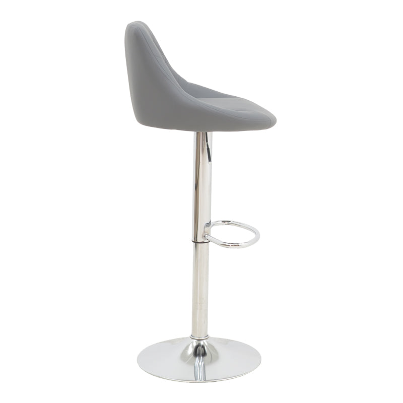 Scaun de bar reglabil pe inaltime Boronez, Negru, 47x49x112 cm - Gri