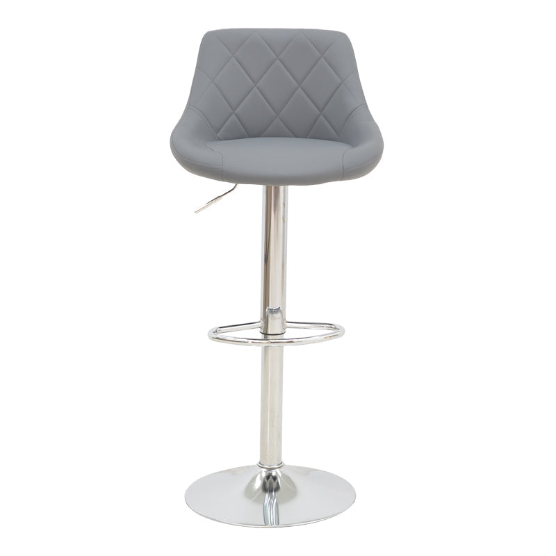 Scaun de bar reglabil pe inaltime Boronez, Negru, 47x49x112 cm - Gri