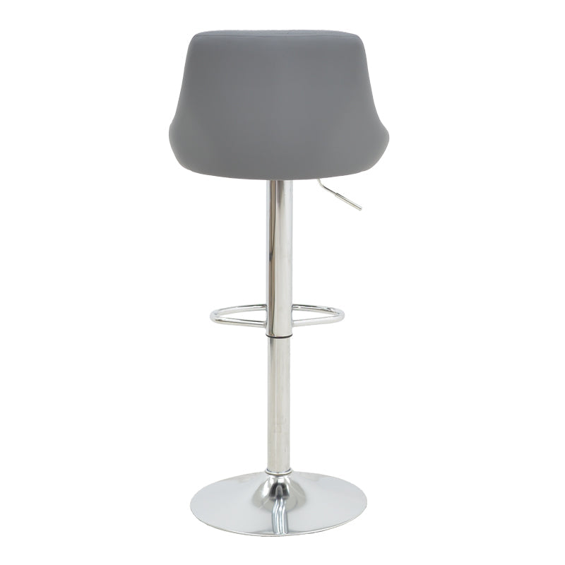 Scaun de bar reglabil pe inaltime Boronez, Negru, 47x49x112 cm - Gri