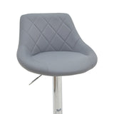 Scaun de bar reglabil pe inaltime Boronez, Negru, 47x49x112 cm - Gri