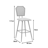 Scaun de bar Camilla I, Bej, 47x58x117 cm