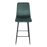 Scaun de bar cu functie de rotire, tesatura, neagra, 43x55x114 cm - Verde