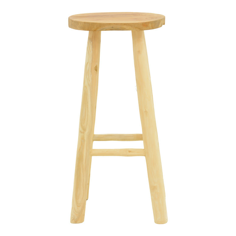 Scaun de bar cu funcție de relaxare Nusiwo, Teak, Lemn, Natur, 35x70 cm