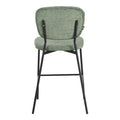 Scaun de bar cu functie înalta Cathair, tesatura Bouclé, Verde, 48x54x100 cm, foto produs