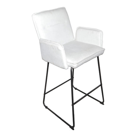 Scaun de bar Essential, stofa si metal, 57x64x107 cm