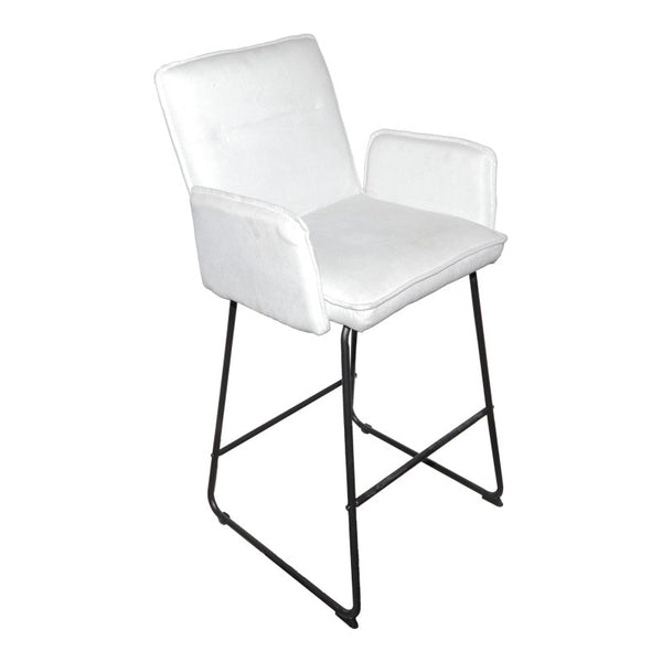 Scaun de bar Essential, stofa si metal, 57x64x107 cm