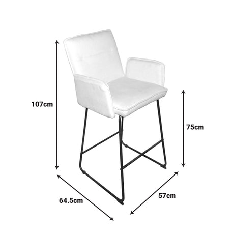 Scaun de bar cu functie rotativa Essential, alb, 57x64x107 cm