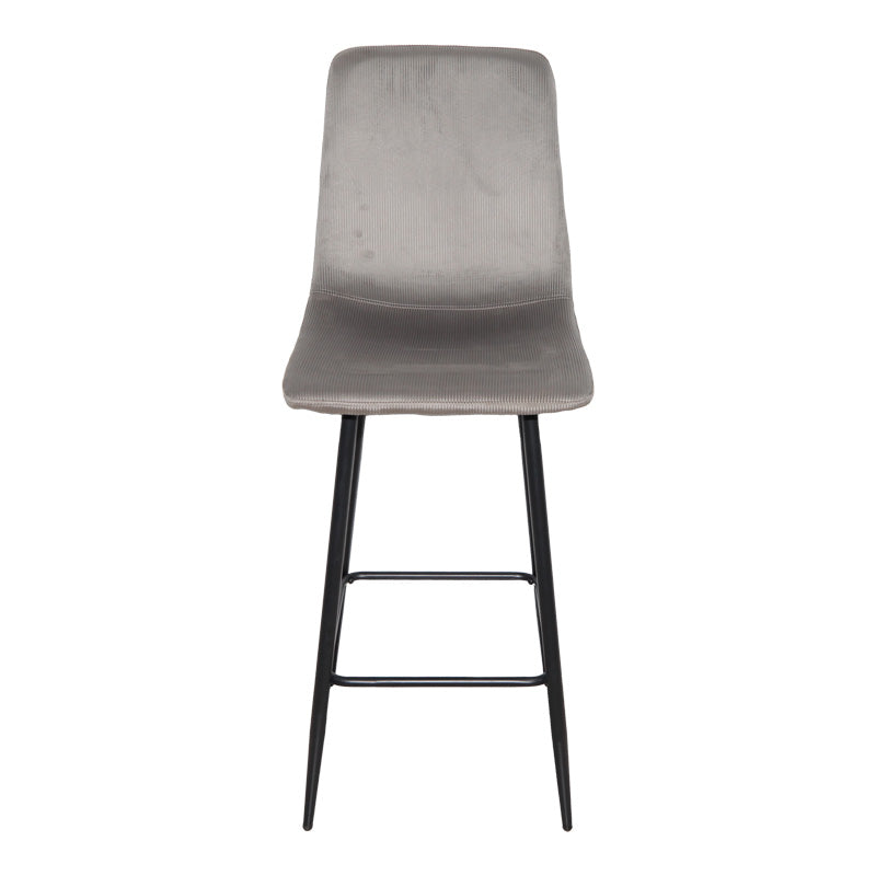 Scaun de bar cu functie de rotire, tesatura, neagra, 43x55x114 cm - Gri