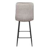 Scaun de bar cu functie de rotire, tesatura, neagra, 43x55x114 cm - Gri