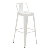 Scaun de bar cu spatar Utopia metal alb 42x42x97 cm