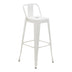 Scaun de bar cu spatar Utopia metal alb 42x42x97 cm