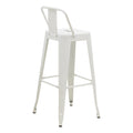 Scaun de bar cu spatar Utopia metal, alb, 42x42x97 cm, imagine suplimentara