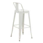 Scaun de bar cu spatar Utopia metal, alb, 42x42x97 cm, imagine suplimentara