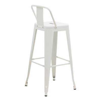 Scaun de bar cu spatar Utopia metal, alb, 42x42x97 cm, imagine suplimentara