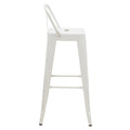 Scaun de bar cu spatar Utopia metal, alb, 42x42x97 cm, detaliu produs