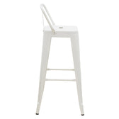 Scaun de bar cu spatar Utopia metal, alb, 42x42x97 cm, detaliu produs