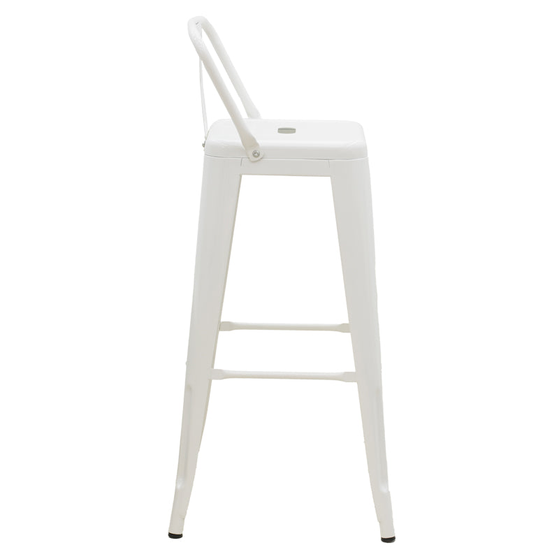 Scaun de bar cu spatar Utopia metal, alb, 42x42x97 cm, detaliu produs