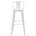 Scaun de bar cu spatar Utopia metal, alb, 42x42x97 cm, perspectiva suplimentara