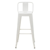 Scaun de bar cu spatar Utopia metal, alb, 42x42x97 cm, perspectiva suplimentara