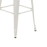 Scaun de bar cu spatar Utopia metal, alb, 42x42x97 cm