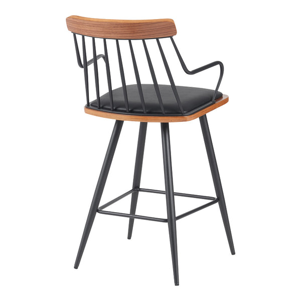 Scaun de bar Posse, lemn si metal, 48x54x92 cm