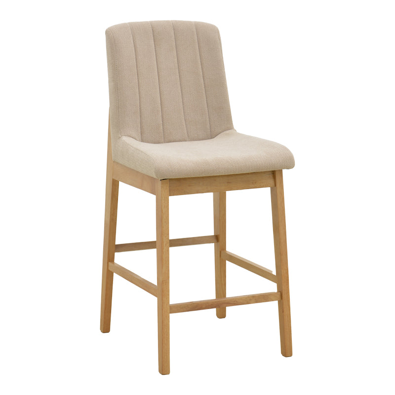 Scaun de bar Dalby, Lemn rubberwood, 50x45x103 cm - Sonoma-Bej