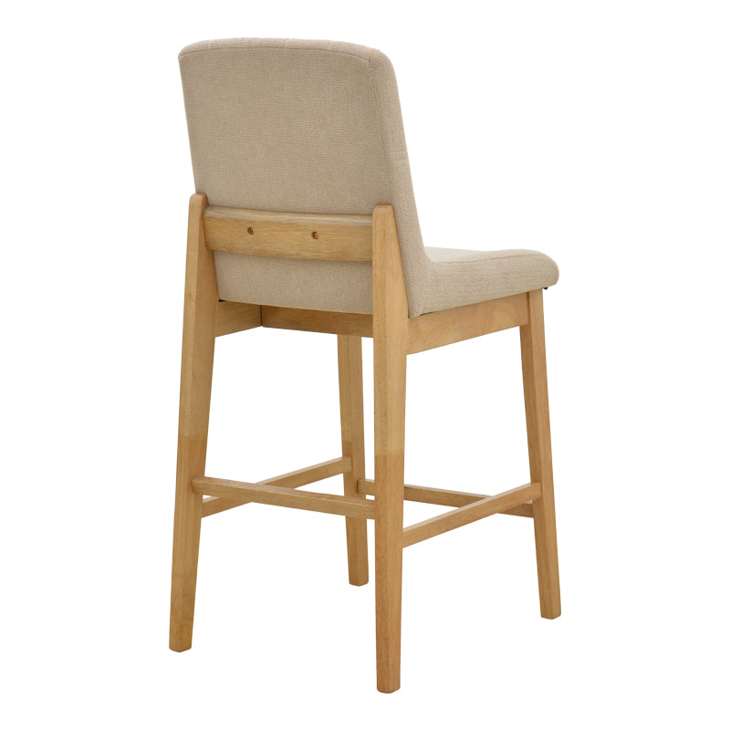 Scaun de bar Dalby, Lemn rubberwood, 50x45x103 cm - Sonoma-Bej