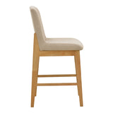 Scaun de bar Dalby, Lemn rubberwood, 50x45x103 cm - Sonoma-Bej