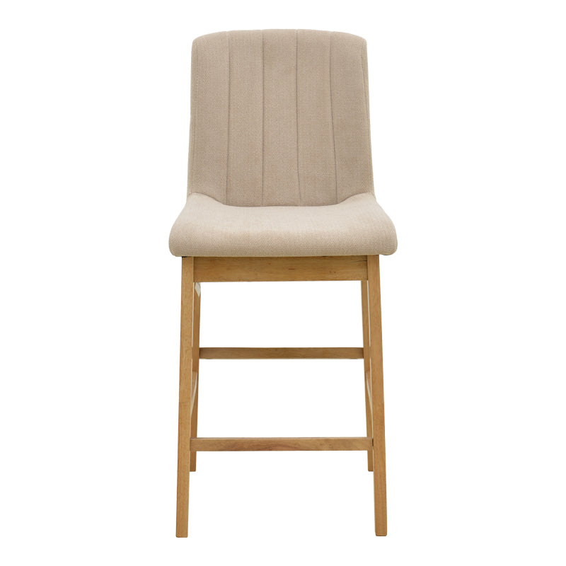 Scaun de bar Dalby, Lemn rubberwood, 50x45x103 cm - Sonoma-Bej