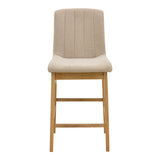 Scaun de bar Dalby, Lemn rubberwood, 50x45x103 cm - Sonoma-Bej