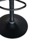 Scaun de bar Dianors reglabil pe inaltime baza, negru-negru, 38x38x75 cm, detaliu produs