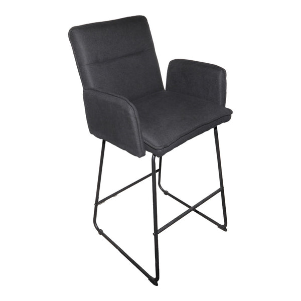 Scaun de bar Essential, stofa si metal, 57x64x107 cm