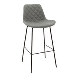 Scaun de bar Faith, metal, negru, 50x54x104 cm - Gri inchis